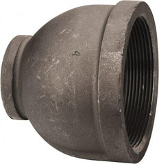 Made in USA - Size 4 x 2", Class 150, Malleable Iron Black Pipe Reducing Coupling - 300 psi, Threaded End Connection - Benchmark Tooling