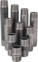 Made in USA - 100 Piece, 3/4" Pipe, Black Finished Steel Pipe Nipple Set - Schedule 40, (25) Close, (20) 2, (10) 2-1/2, (10) 3, (5) 3-1/2, (10) 4, (5) 4-1/2, (5) 5, (5) 5-1/2, (5) 6 - Benchmark Tooling