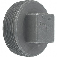 Made in USA - Size 3", Class 3,000, Forged Carbon Steel Black Pipe Square Plug - 3,000 psi, Threaded End Connection - Benchmark Tooling