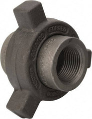 Made in USA - Size 1", Class 3,000, Forged Carbon Steel Black Pipe Lug Union - 3,000 psi, Threaded End Connection - Benchmark Tooling