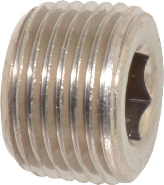 Value Collection - 3/8" Internal Pipe, Brass Countersunk Plug - MNPT - Benchmark Tooling