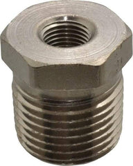 Value Collection - 1/2 x 1/8" Internal Pipe, Brass Hex Bushing - MNPT x FNPT - Benchmark Tooling