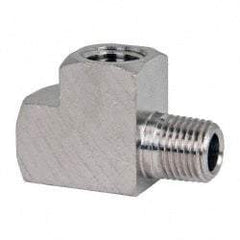 Value Collection - 1/4" Internal Pipe, Brass Street Tee - FNPT x MNPT - Benchmark Tooling