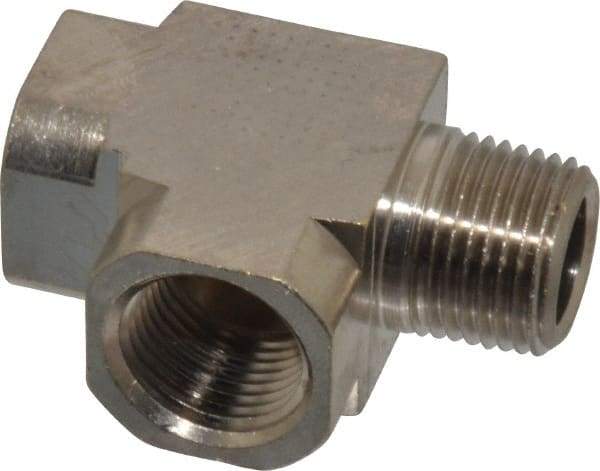 Value Collection - 3/8" Internal Pipe, Brass Street Tee - FNPT x MNPT - Benchmark Tooling