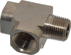 Value Collection - 3/8" Internal Pipe, Brass Street Tee - FNPT x MNPT - Benchmark Tooling