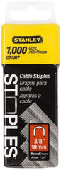 Stanley - 5/16" Wide Galvanized Steel Cable Staples - 3/8" Leg Length - Benchmark Tooling