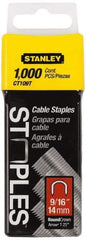 Stanley - 5/16" Wide Galvanized Steel Cable Staples - 9/16" Leg Length - Benchmark Tooling