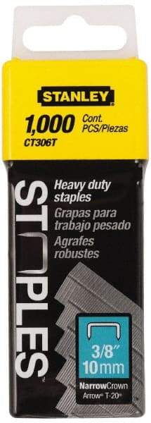 Stanley - 5/16" Wide Galvanized Steel Cable Staples - 3/8" Leg Length - Benchmark Tooling