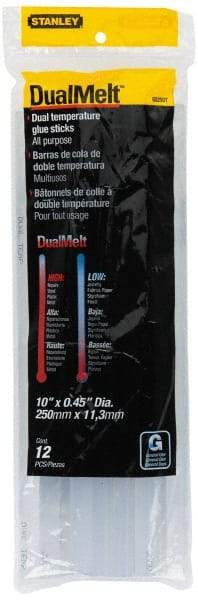 Stanley - 7/16" Diam, 10" Long, Opaque Hot Melt, Low Melt Glue Stick - GS Series - Benchmark Tooling