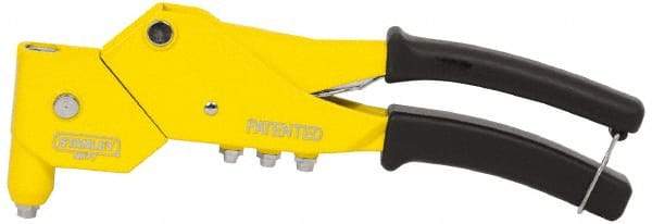 Stanley - Swivel Head Hand Riveter - 3/32 to 3/16" Rivet Capacity, 11-1/2" OAL - Benchmark Tooling