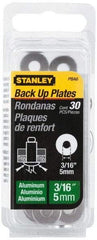 Stanley - Size 6, 1/2" Rivet Diam, Aluminum Round Blind Rivet Backup Washer - 1/16" Thick - Benchmark Tooling