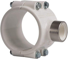 Value Collection - 3 x 1" PVC Plastic Pipe Clamp On Saddle with EPDM O-Ring - Schedule 40, Pipe O.D. x SR Fipt End Connections - Benchmark Tooling