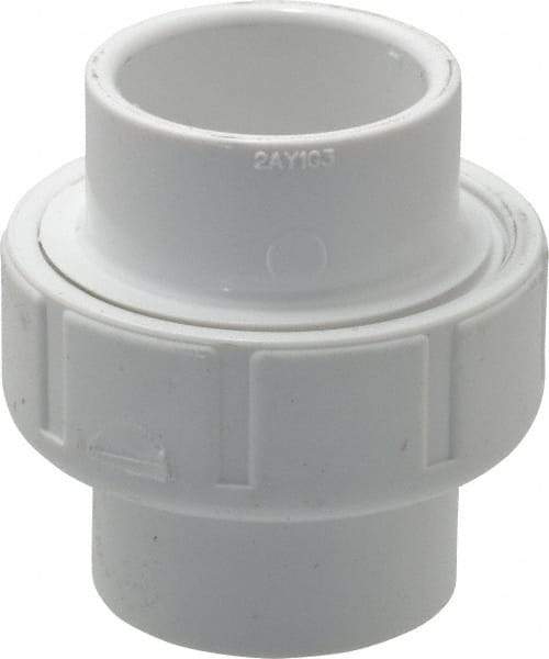 Value Collection - 1" PVC Plastic Pipe Union with EPDM O-Ring - Schedule 40, Slip End Connections - Benchmark Tooling
