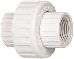 Value Collection - 3/4" PVC Plastic Pipe Union with EPDM O-Ring - Schedule 40, FIPT x FIPT End Connections - Benchmark Tooling