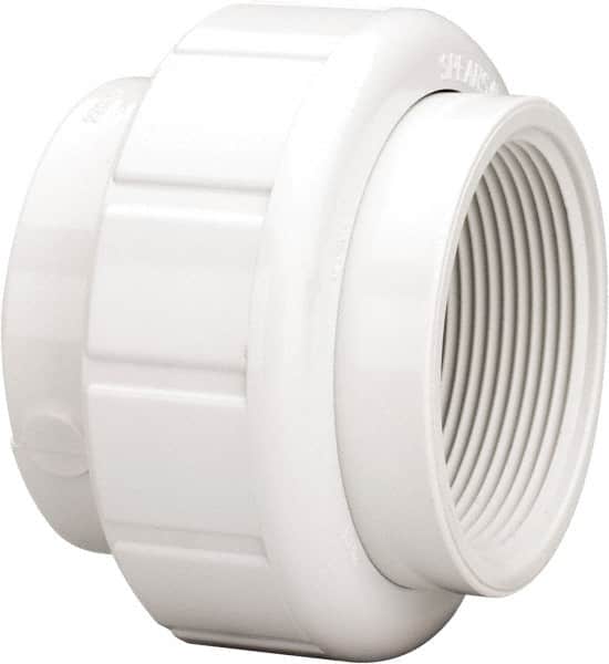 Value Collection - 2" PVC Plastic Pipe Union with EPDM O-Ring - Schedule 40, FIPT x FIPT End Connections - Benchmark Tooling