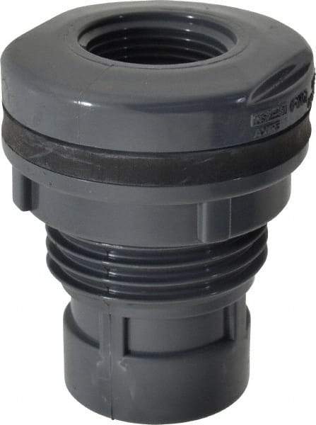 Value Collection - 1" PVC Plastic Pipe Tank Adapter - Schedule 80, FIPT x FIPT End Connections - Benchmark Tooling