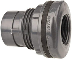 Value Collection - 1-1/4" PVC Plastic Pipe Tank Adapter - Schedule 80, FIPT x FIPT End Connections - Benchmark Tooling