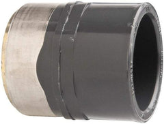 Value Collection - 1-1/4" PVC Plastic Pipe Female Adapter - Schedule 80, PVC Slip x Brass Fipt End Connections - Benchmark Tooling