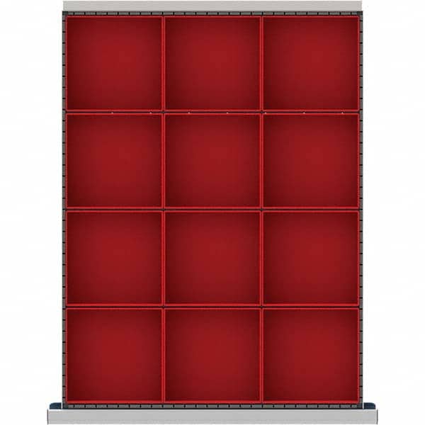 LISTA - 12-Compartment Drawer Divider Layout for 3.15" High Drawers - Benchmark Tooling