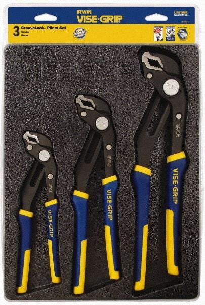 Irwin - 3 Piece GrooveLock Plier Set - Comes in Storage Tray - Benchmark Tooling