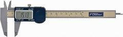 Fowler - 0 to 150mm Range, 0.01mm Resolution, Electronic Caliper - Polycarbonate with 1.56" Polycarbonate Jaws, 0.2mm Accuracy - Benchmark Tooling