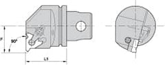 Kennametal - Insert Style LT 16ER, 35mm Head Length, Left Hand Cut, External Modular Threading Cutting Unit Head - System Size KM32, 22mm Center to Cutting Edge, Series LT Threading - Benchmark Tooling