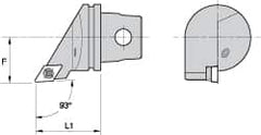 Kennametal - Left Hand Cut, Size KM32, DC.. Insert Compatiblity, External Modular Turning & Profiling Cutting Unit Head - 22mm Ctr to Cutting Edge, 35mm Head Length, Through Coolant, Series Screw-On - Benchmark Tooling