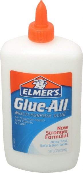 Elmer's - 16 oz Bottle White All Purpose Glue - 5 min Working Time, Bonds to Ceramic, Fabric, Leather, Paper & Wood - Benchmark Tooling