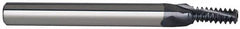 Carmex - 1/4-20 UNC, 0.185" Cutting Diam, 3 Flute, Solid Carbide Helical Flute Thread Mill - Internal Thread, 0.48" LOC, 2-1/2" OAL, 1/4" Shank Diam - Benchmark Tooling