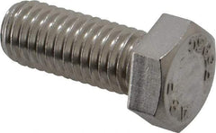 Value Collection - 1/2-13 UNC, 1-1/4" Length Under Head Hex Head Cap Screw - Fully Threaded, Grade 18-8 Stainless Steel, Uncoated, 3/4" Hex - Benchmark Tooling