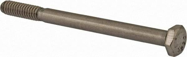 Value Collection - 1/4-20 UNC, 3-1/4" Length Under Head Hex Head Cap Screw - Partially Threaded, Grade 18-8 Stainless Steel, Uncoated, 7/16" Hex - Benchmark Tooling