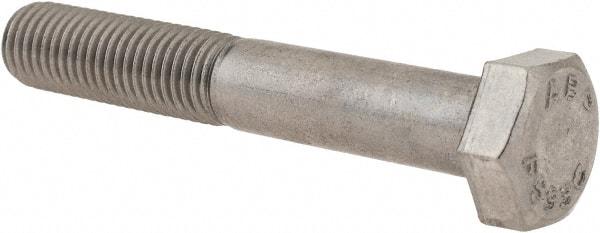 Value Collection - 5/16-24 UNF, 2" Length Under Head Hex Head Cap Screw - Partially Threaded, Grade 18-8 Stainless Steel, Uncoated, 1/2" Hex - Benchmark Tooling