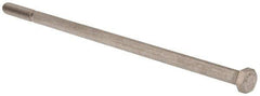 Value Collection - 1/2-13 UNC, 12" Length Under Head Hex Head Cap Screw - Partially Threaded, Grade 18-8 Stainless Steel, Uncoated, 3/4" Hex - Benchmark Tooling