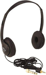 AmpliVox - Reusable, Over the Head Stereo Headphones - Black Cup - Benchmark Tooling