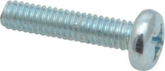 Value Collection - #12-24 UNC, 1" Length Under Head Phillips Drive Machine Screw - Pan Head, Grade 2 Steel, Zinc-Plated Finish, Without Washer - Benchmark Tooling