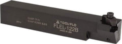 Tool-Flo - External Thread, Left Hand Cut, 3/4" Shank Width x 3/4" Shank Height Indexable Threading Toolholder - 4-1/2" OAL, FL 2R Insert Compatibility, FLE Toolholder, Series FLEL - Benchmark Tooling