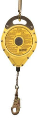 Gemtor - 100' Long, Stainless Steel Cable Self-Retracting Lifeline - 0.187" Diam, Swivel Locking Snap Hook Connector - Benchmark Tooling