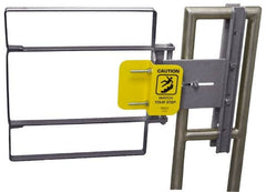 FabEnCo - Galvanized Carbon Steel Self Closing Rail Safety Gate - Fits 37 to 39-1/2" Clear Opening, 39-1/2" Wide x 22" Door Height, 48 Lb, Gray, Silver - Benchmark Tooling