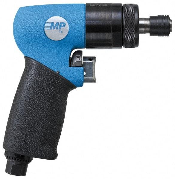 Master Power - 1/4" Bit Holder, 1,100 RPM, Pistol Grip Handle Air Screwdriver - 85 (Soft Pull) & 120 (Hard Slam) In/Lb Torque, 22 CFM - Benchmark Tooling