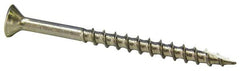 Value Collection - #10 Flat Head, Square Drive Stainless Steel Deck Screw - 4" OAL, Grade 305, Type 17 Point - Benchmark Tooling