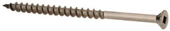 Value Collection - #10 Flat Head, Square Drive Stainless Steel Deck Screw - 3-1/2" OAL, Grade 305, Type 17 Point - Benchmark Tooling