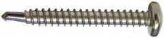 Value Collection - #14, Pan Head, Phillips Drive, 2-1/2" Length Under Head, #3 Point, Self Drilling Screw - Grade 410 Stainless Steel - Benchmark Tooling