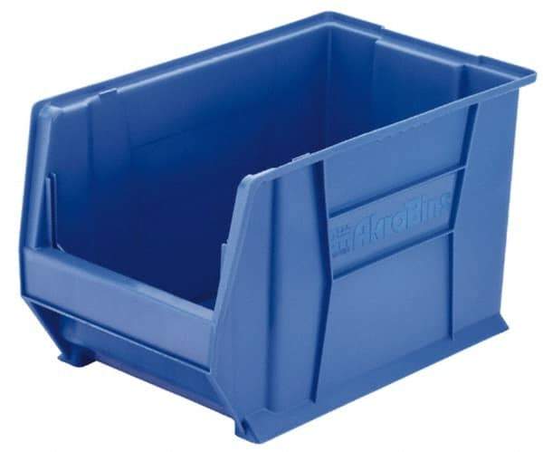 Akro-Mils - 300 Lb. Load Capacity, 20" Deep, Red Polymer Hopper Stacking Bin - 12" High x 18-3/8" Wide x 20" Long - Benchmark Tooling