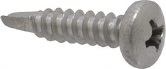 Value Collection - #8, Pan Head, Phillips Drive, 3/4" Length Under Head, #2 Point, Self Drilling Screw - Grade 410 Stainless Steel - Benchmark Tooling