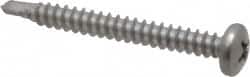 Value Collection - #8, Pan Head, Phillips Drive, 1-1/2" Length Under Head, #2 Point, Self Drilling Screw - Grade 410 Stainless Steel - Benchmark Tooling