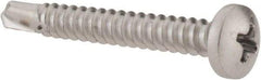 Value Collection - #10, Pan Head, Phillips Drive, 1-1/2" Length Under Head, #3 Point, Self Drilling Screw - Grade 410 Stainless Steel - Benchmark Tooling