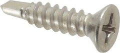 Value Collection - #8, Flat Head, Phillips Drive, 3/4" OAL, #2 Point, Self Drilling Screw - Grade 410 Stainless Steel - Benchmark Tooling