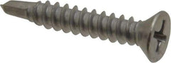 Value Collection - #8, Flat Head, Phillips Drive, 1" OAL, #2 Point, Self Drilling Screw - Grade 410 Stainless Steel - Benchmark Tooling