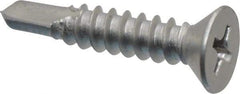 Value Collection - #10, Flat Head, Phillips Drive, 1" OAL, #3 Point, Self Drilling Screw - Grade 410 Stainless Steel - Benchmark Tooling