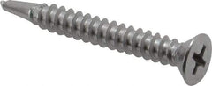 Value Collection - #10, Flat Head, Phillips Drive, 1-1/2" OAL, #3 Point, Self Drilling Screw - Grade 410 Stainless Steel - Benchmark Tooling